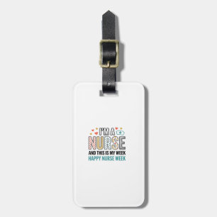 Vintage Nurse Week Appreciation Typography Shirt_1 Luggage Tag