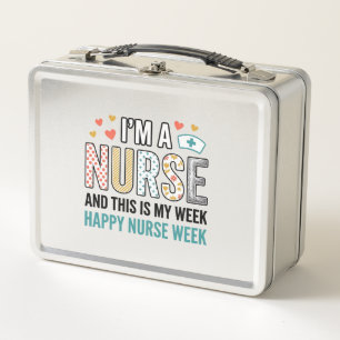 Vintage Nurse Week Appreciation Typography Shirt_1 Metal Lunch Box