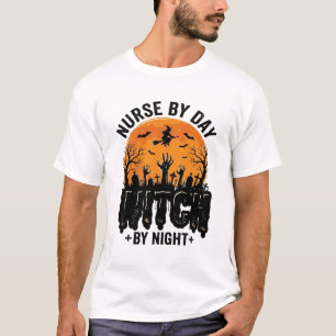 Vintage Nurse Witch Halloween Design_1 T-Shirt