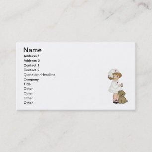 Vintage Nurse With Puppy T-shirts and Gifts Business Card