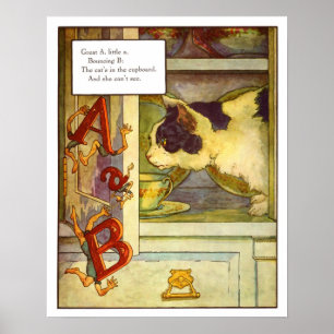 Vintage Nursery Print- Great 'A', Little 'a' Poster