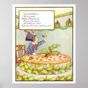 Vintage Nursery Print- Little Jack Horner Poster