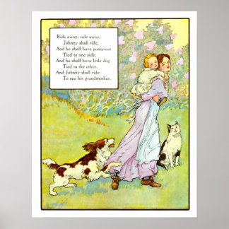Vintage Nursery Print- Ride Away Johnny Poster