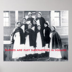 Vintage - Nurses are Superheroes in Disguise, Poster
