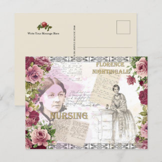 Vintage Nurses Florence Nightingale Postcard