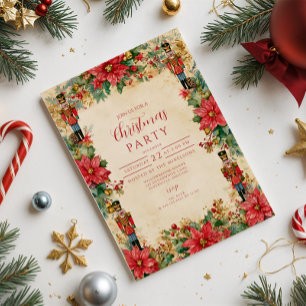 Vintage Nutcracker Christmas Invitation