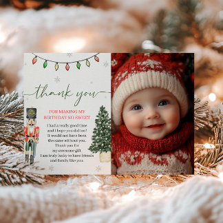 Vintage Nutcracker Photo Thank You Card