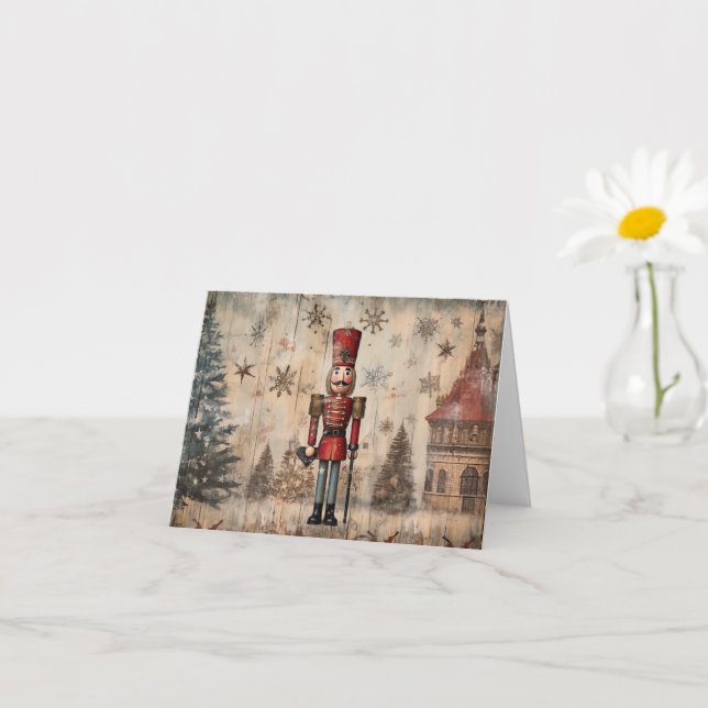 Vintage Nutcracker Soldier  Card (Small Plant)