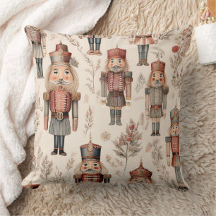 Vintage Nutcracker Soldiers - Classic Christmas Cushion