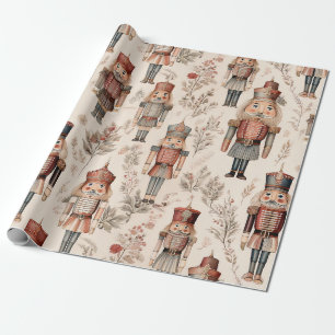 Vintage Nutcracker Soldiers - Classic Christmas Wrapping Paper