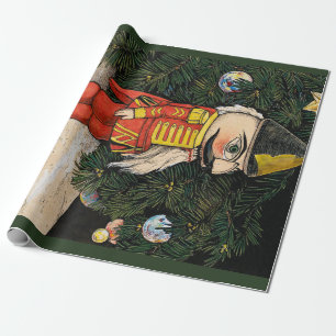 Vintage Nutcracker Under Christmas Tree Wrapping Paper