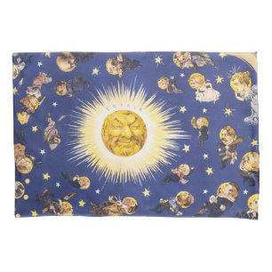 Vintage NY Solar System Political Satire 1898 Pillowcase