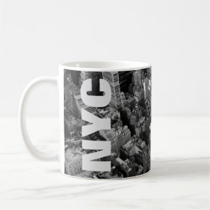 Vintage NYC New York City Manhattan Black White Coffee Mug