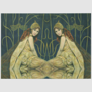 Vintage Nymph Art Nouveau Tissue Paper