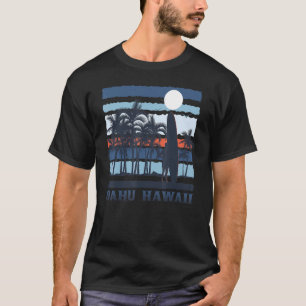 Vintage Oahu Hawaii Hawaiian Beach 80s Surf Surfer T-Shirt
