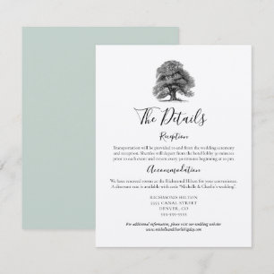 Vintage Oak Tree Wedding The Details card