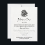 Vintage Oak Tree Wedding The Details card<br><div class="desc">Design features an elegant 1920s Vintage Oak Tree with a modern style text layout. To make advanced changes,  please select "Click to customise further" option under Personalise this template.</div>