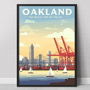 Vintage Oakland California Poster
