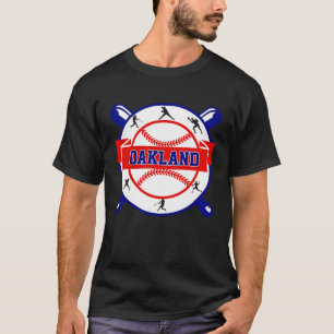Vintage Oakland Cityscape Baseball For Men Women T-Shirt