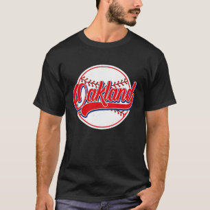 Vintage Oakland Cityscape Baseball For Men Women T-Shirt