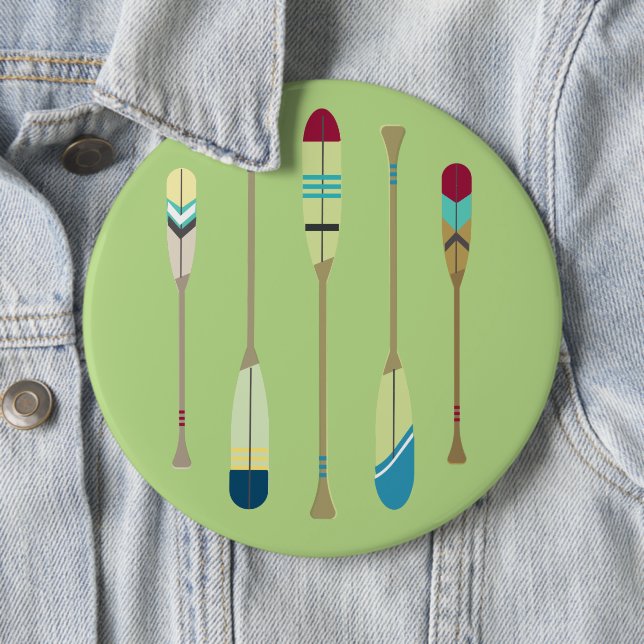 Vintage Oars 6 Cm Round Badge (In Situ)