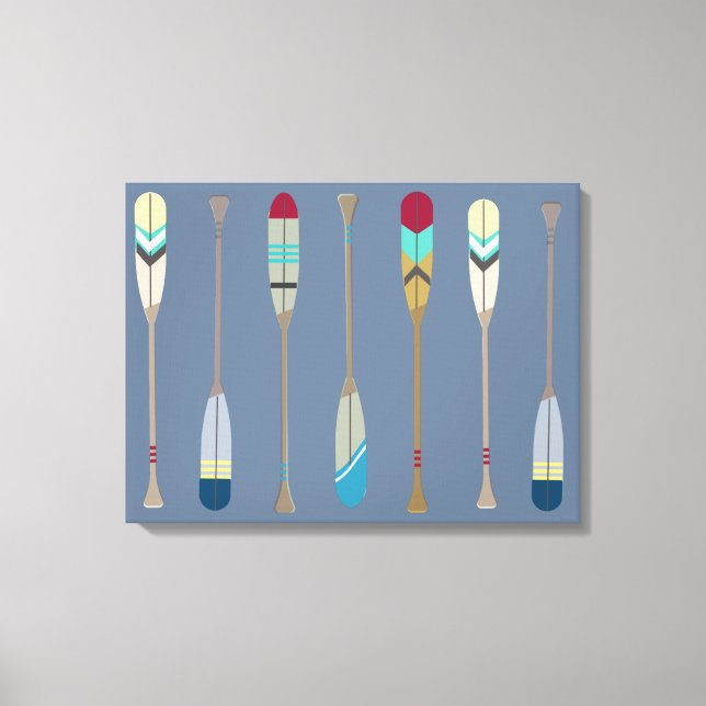 Vintage Oars Canvas Print (Front)