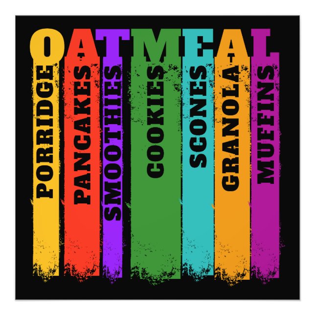 Vintage Oatmeal Lovers Photo Print (Front)