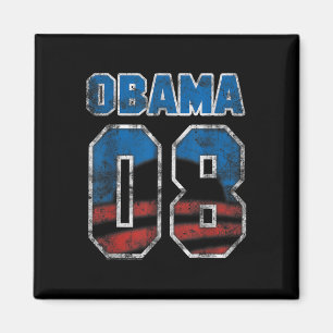 Vintage Obama 08 President Keepsake Throwback  Magnet
