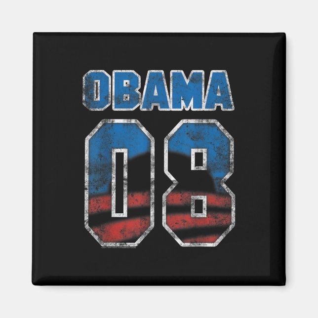 Vintage Obama 08 President Keepsake Throwback  Magnet (Front)