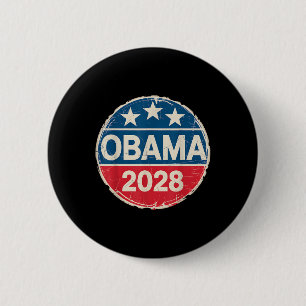 Vintage Obama 2028 Funny Political Patriotic Elect 6 Cm Round Badge