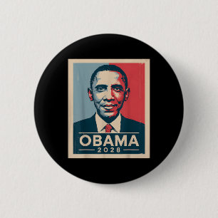 Vintage Obama 2028 Funny Political Patriotic Elect 6 Cm Round Badge