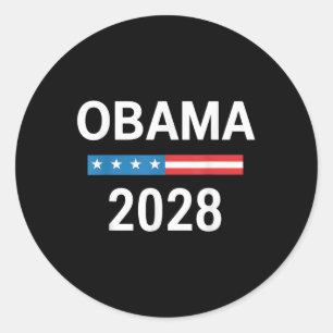 Vintage Obama 2028 Funny Political Patriotic Elect Classic Round Sticker