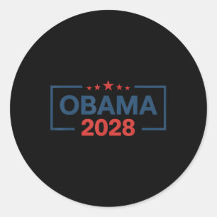 Vintage Obama 2028 Funny Political Patriotic Elect Classic Round Sticker