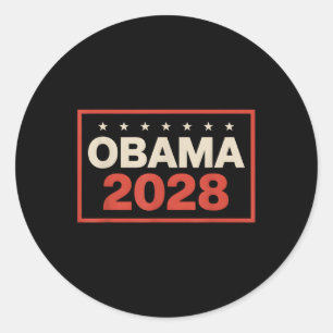 Vintage Obama 2028 Funny Political Patriotic Elect Classic Round Sticker