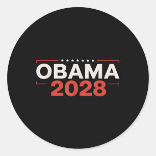 Vintage Obama 2028 Funny Political Patriotic Elect Classic Round Sticker