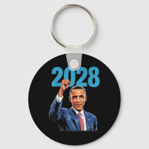 Vintage Obama 2028 Funny Political Patriotic Elect Key Ring