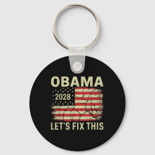 Vintage Obama 2028 Funny Political Patriotic Elect Key Ring