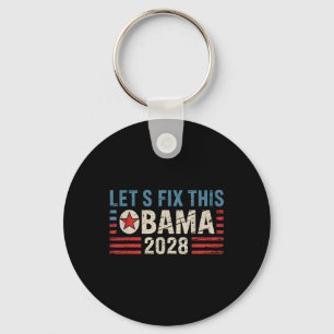 Vintage Obama 2028 Funny Political Patriotic Elect Key Ring