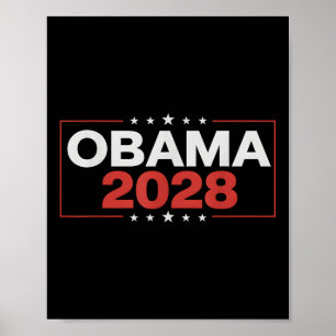 Vintage Obama 2028 Funny Political Patriotic Elect Poster