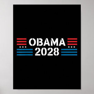 Vintage Obama 2028 Funny Political Patriotic Elect Poster