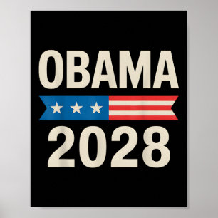 Vintage Obama 2028 Funny Political Patriotic Elect Poster