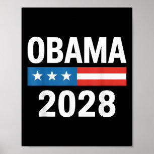 Vintage Obama 2028 Funny Political Patriotic Elect Poster