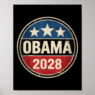 Vintage Obama 2028 Funny Political Patriotic Elect Poster