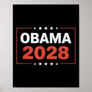 Vintage Obama 2028 Funny Political Patriotic Elect Poster