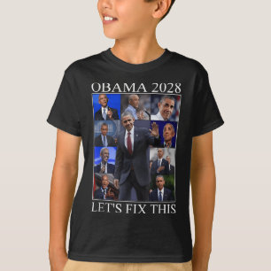 Vintage Obama 2028 Funny Political Patriotic Elect T-Shirt