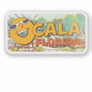 Vintage Ocala Florida with Laughing Sun Face