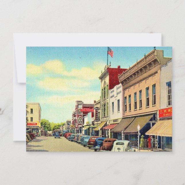 Vintage Ocala Postcard Moving Announcement (Front)