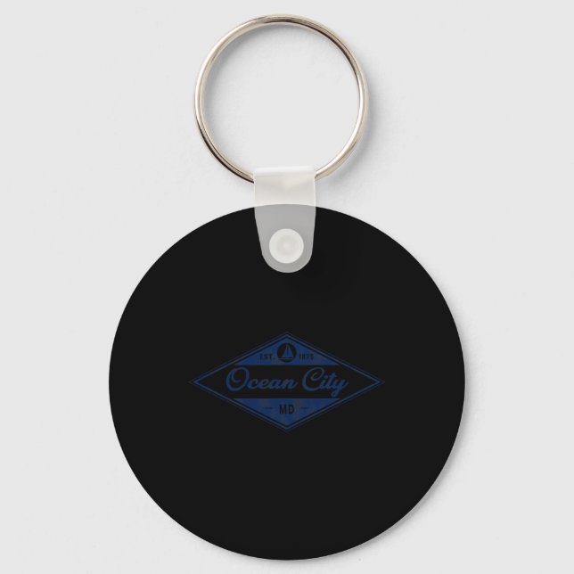 Vintage Ocean City  Key Ring (Front)