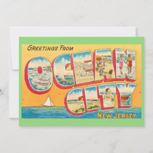 Vintage Ocean City NJ 5x7 Big Postcard