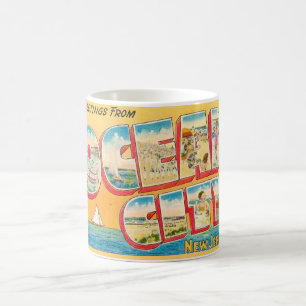 Vintage Ocean City NJ Postcard Coffee Mug